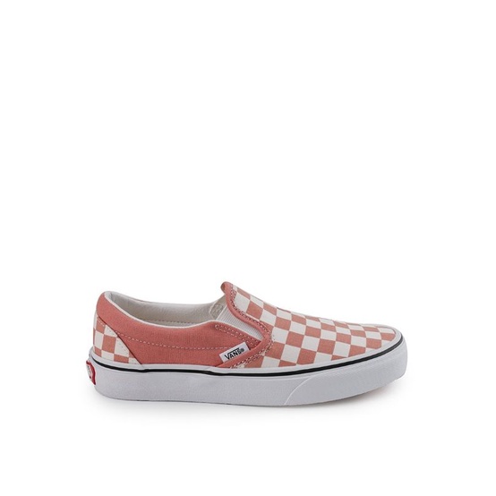 Vans Slip On Checkerboard Rose Dawn True White Sepatu Sneakers Pria Original 100% Tanpa Tali PT Navy