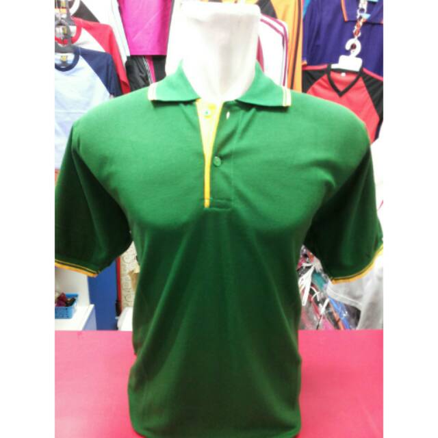 Polo Shirt Pendek Hijau Tua | Kaos Polos | Kaos Cowok | Kaos Cewek | UNISEX