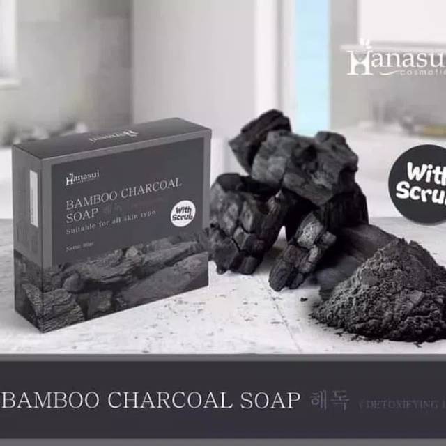 HANASUI BAMBOO CHARCOAL SCRUB SOAP