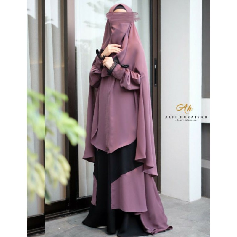 Seroja Set Gamis by Alfi Huraiyah