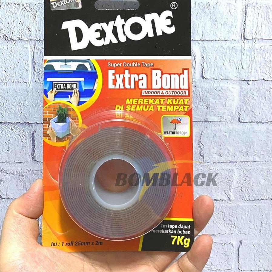 

Update! DEXTONE Double Tape 25mmx2M SUPER Kuat Lengket Tahan Air Bening MERAH 시