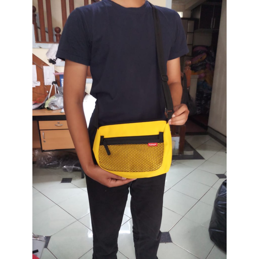 Tas Selempang  Mini Jaring Distro Bayar Ditempat PUSHOP AUTHENTIC
