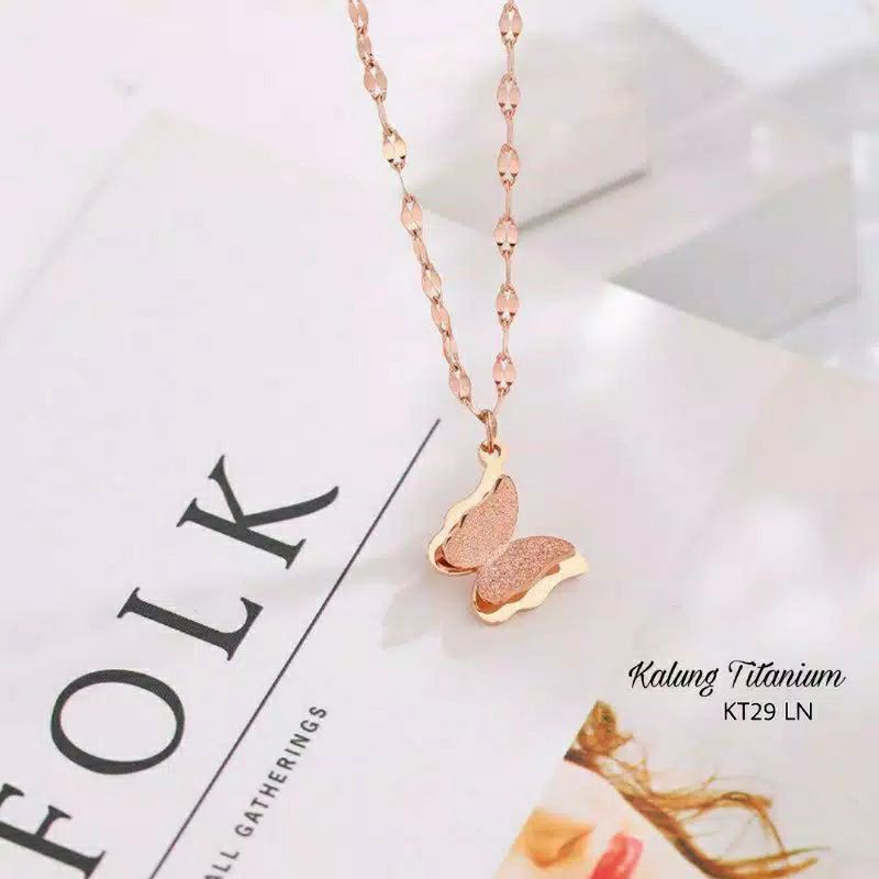 Fourfashion Kalung Titanium Kupu kupu KT23-29 LN