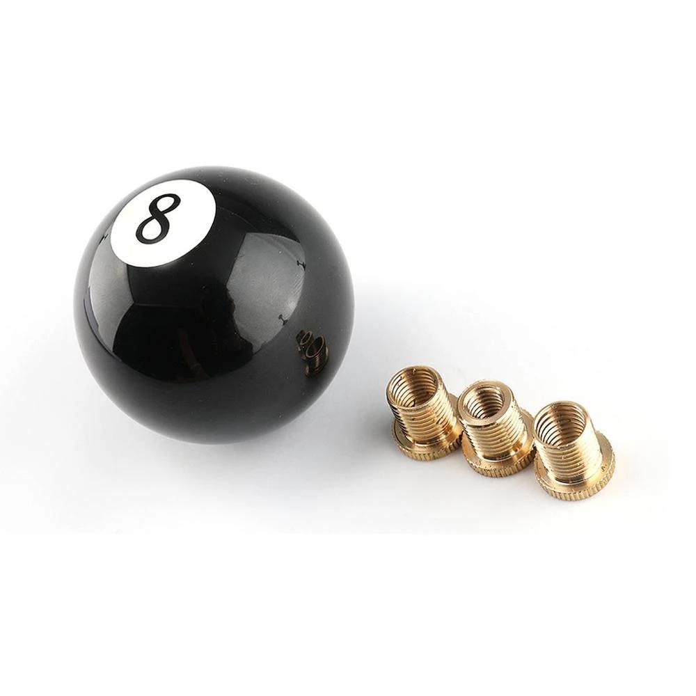 Lanfy Knob Tuas Perseneling Mobil Universal Bentuk Bola Billiard 8 Bahan Akrilik