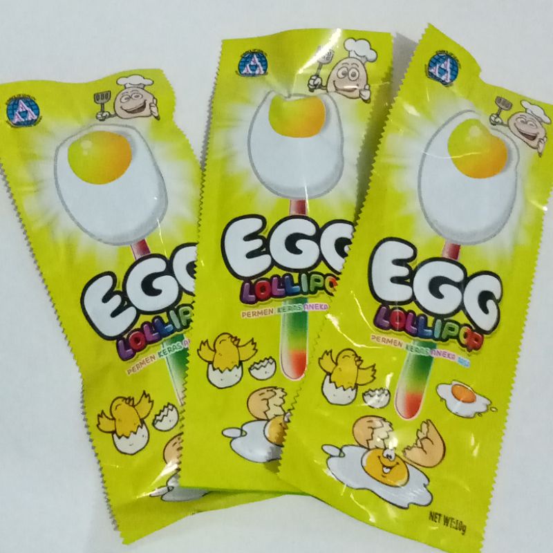 egg lolipop permen jadul