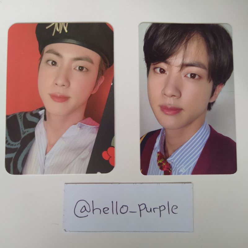 READY BTS OFFICIAL PHOTOCARD JIN DICON BARET & PC JIN MOTS 7 VER 4