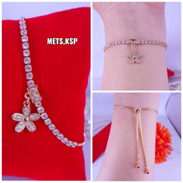 Gelang serut silver 925 (ada kode) dan vier (a,b,c,d)