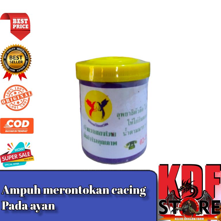 Obat Cacing Basah Ayam Bangkok Impor Thailand Original - Isi 150gr