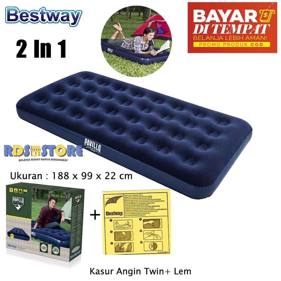  Kasur Angin  Bestway Twin 188x99x22cm Shopee Indonesia