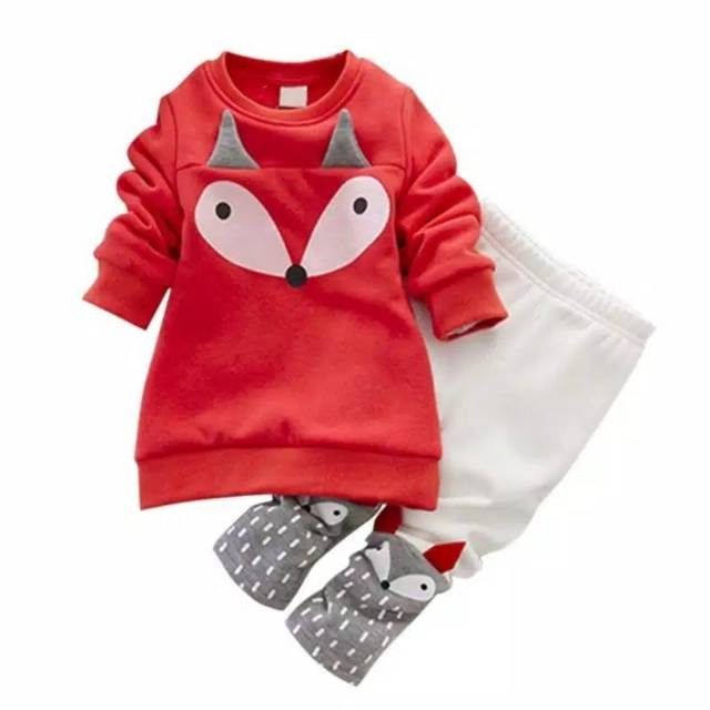 Winter Outfit Thermal anak 3-5 Tahun / Pakaian Musim Dingin Anak / Pakaian Thermal Anak