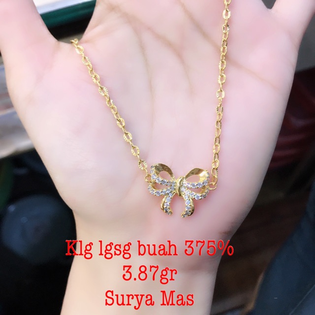 Kalung buah dewasa emas 375%