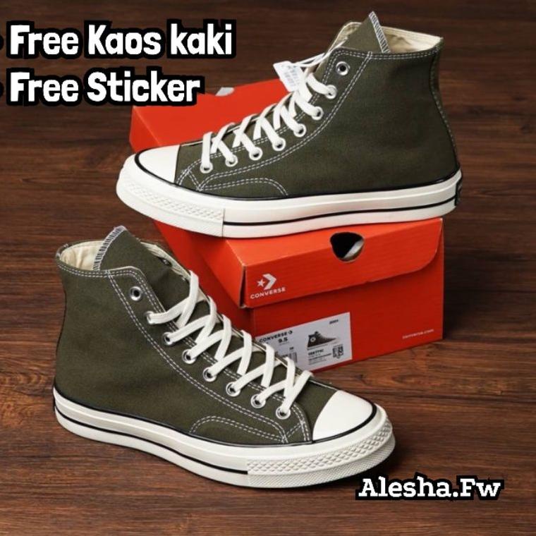 ➩ Sepatu Converse 70s HI Hijau Army / Converse 70's Hight Green / Converse 70s Olive Hight Terlaris 