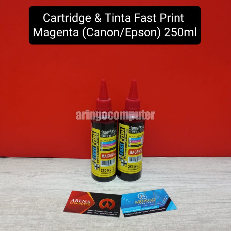 Cartridge &amp; Tinta Fast Print Magenta (Canon/Epson) 250ml