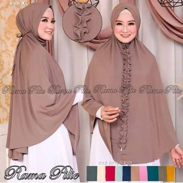 JILBAB JUMBO GOTIK DEPAN TALI BY AZKANA JERSEY HIQIET