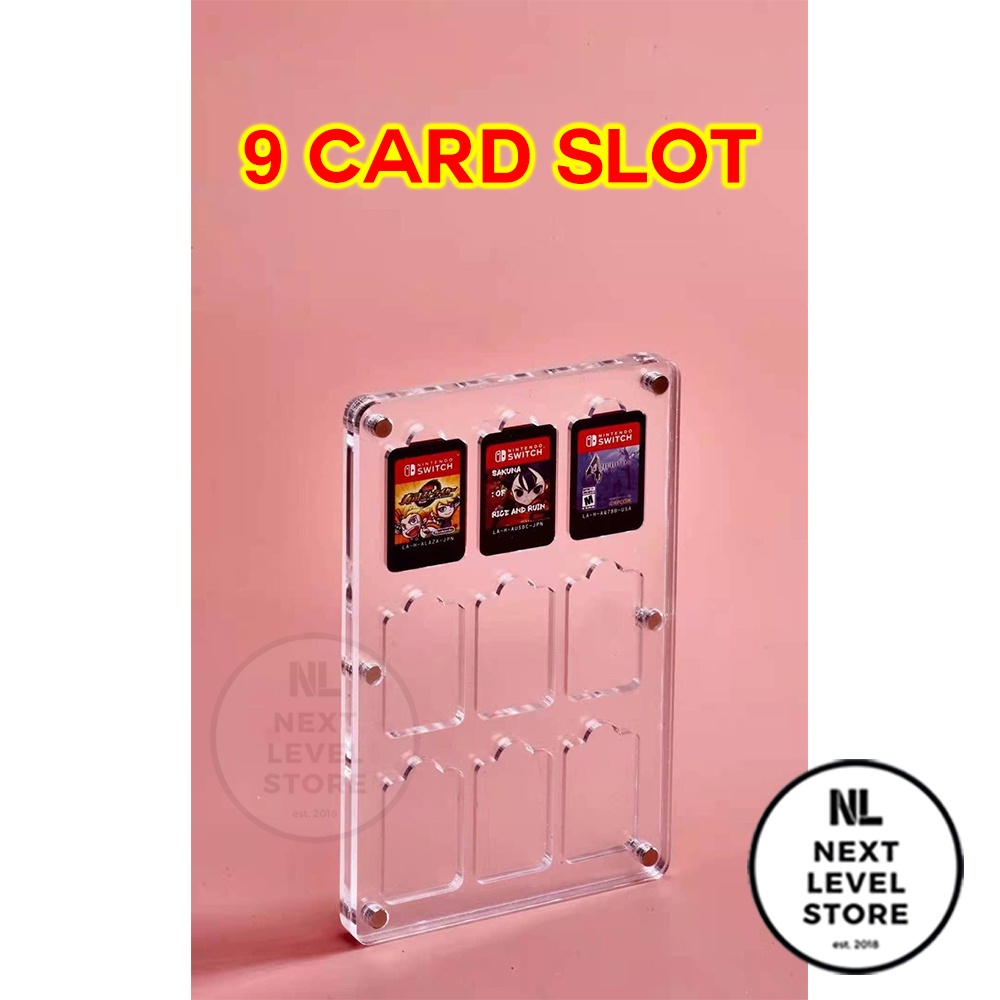 Magnetic Game Card Storage Box Acrylic Clear for Nintendo Switch Games