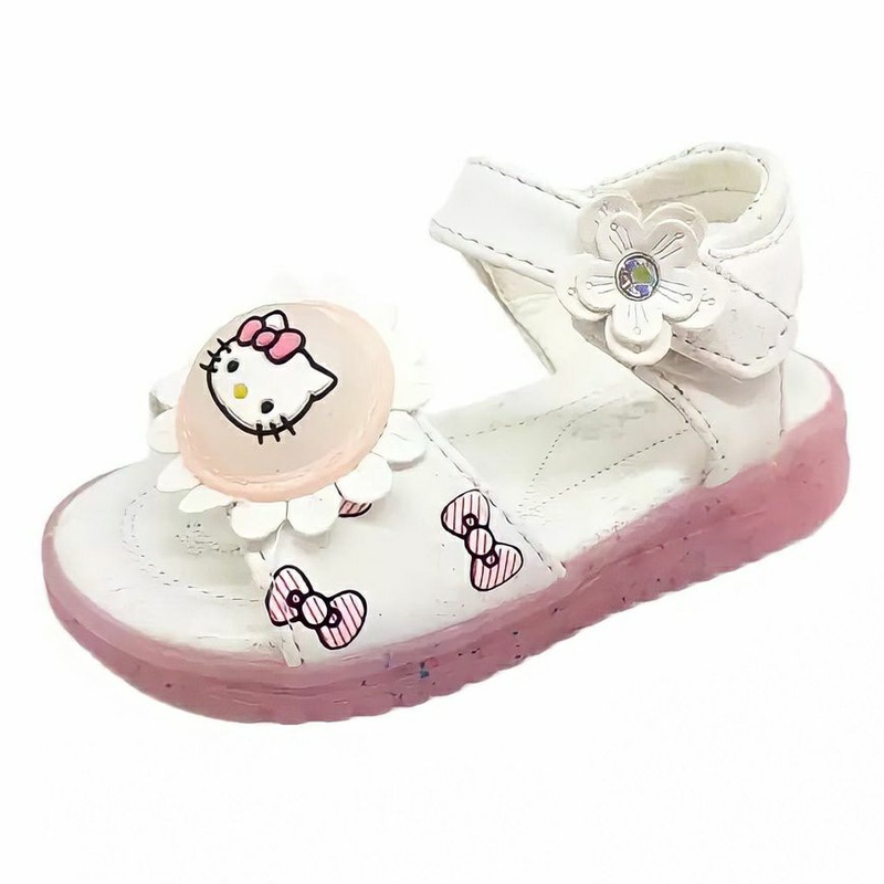 Sepatu Sneakers Anak Led Perempuan Perekat Karet Cewek Bunyi L3A5 Ootd Model Terbuka 1 2 3tahun Prem