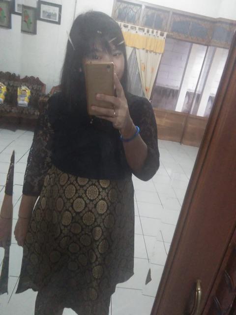 Couple Sarimbit Dress Dan Kemeja Etnik Bahan Brokat Model Klok Diamon Murah Dijual Terpisah