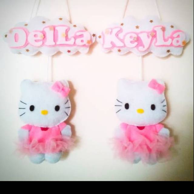 Boneka Gantungan Nama Hello Kitty