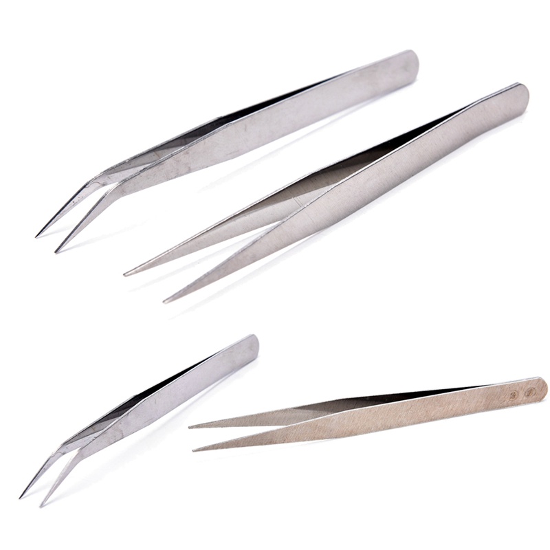 2pcs Pinset Siku Lurus Stainless Steel Alat Makeup