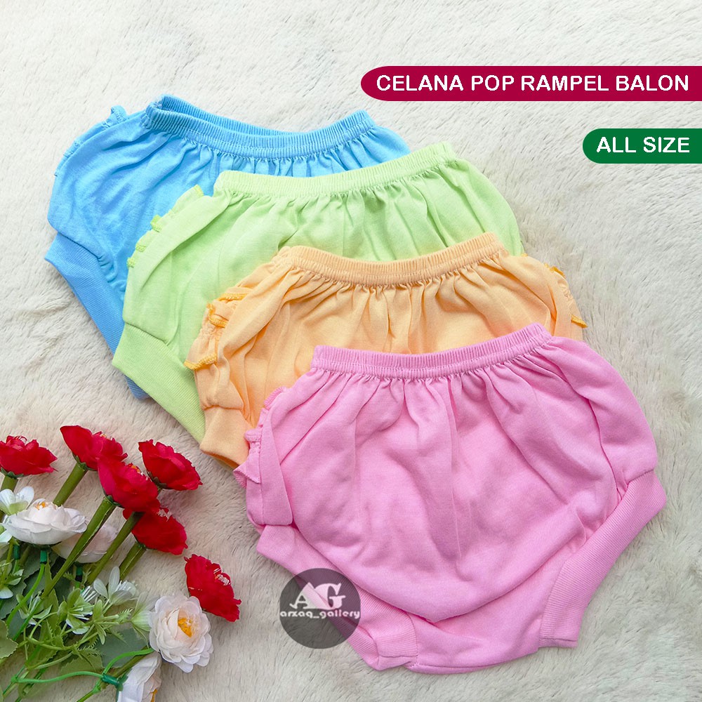 3 Pcs -  CELANA  Rempel BALON | Celana Anak Umur 1-3th | Celana Rempel Susun | Celana Pop | Celana Anak | Pendek