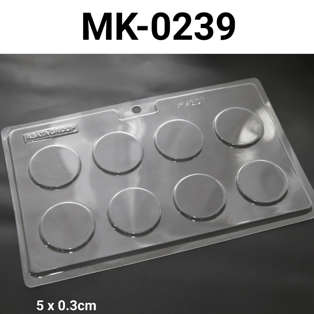 MK-0239 Cetakan mika coklat fondant pagar koin pagar bulat gepeng