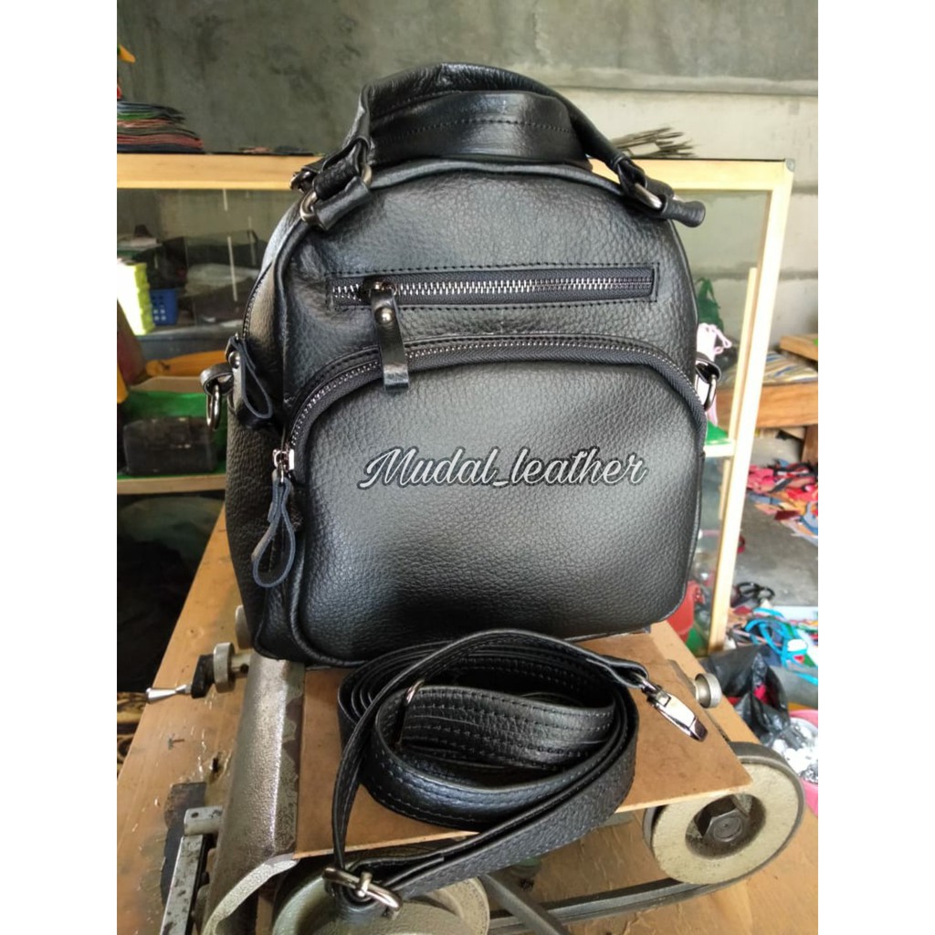 Tas Ransel kulit garut papirut ,double tali