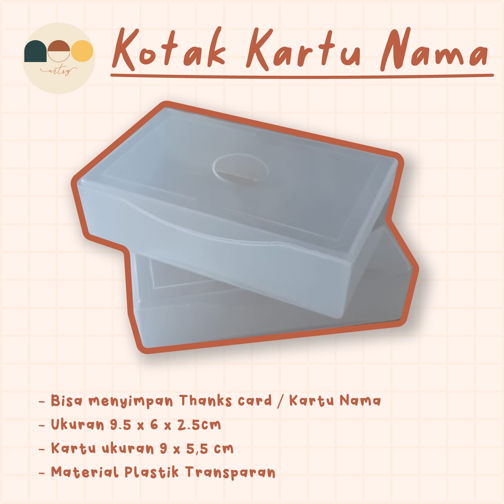 

Kotak / Box Kartu Nama / Thank You Card Plastik Transparan