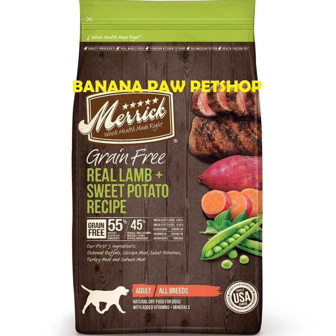

Harga Promo!!! Merrick Grain Free Real Lamb & Sweet Potato Repack