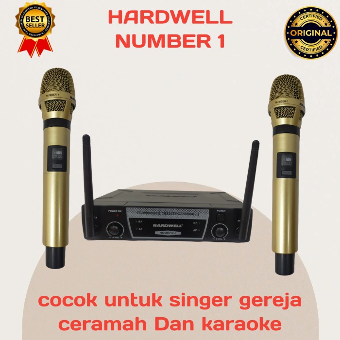 MICROPHONE MIC WIRELESS HARDWELL NUMBER 1 ORIGINAL
