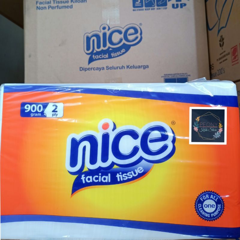 Nice Facial tissue 900gr / tisu wajah multiguna nice Oren 900gr 2ply / tisu kiloan-4