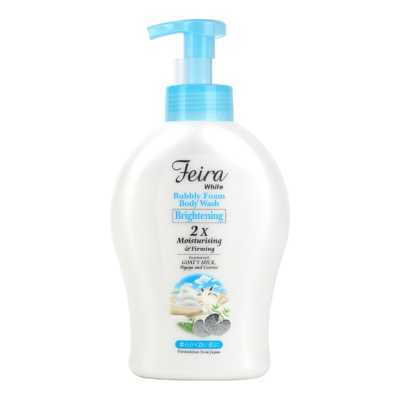 Feira White Goat's Milk Bubbly Foam Body Wash (800ml)