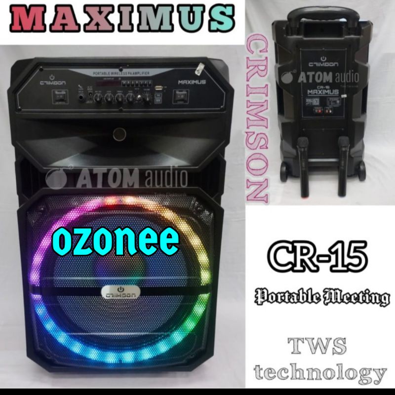 SPEAKER PORTABLE CRIMSON CR15 MAXIMUS 15 INCH ORIGINAL