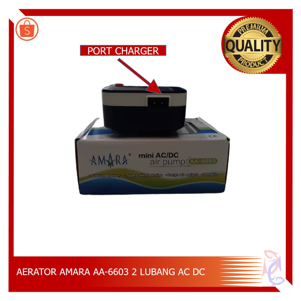 AERATOR AC/DC AMARA AA-6603 AERATOR 2 LUBANG ACDC AERATOR MANCING AERATOR EMERGENCY AERATOR PORTABLE