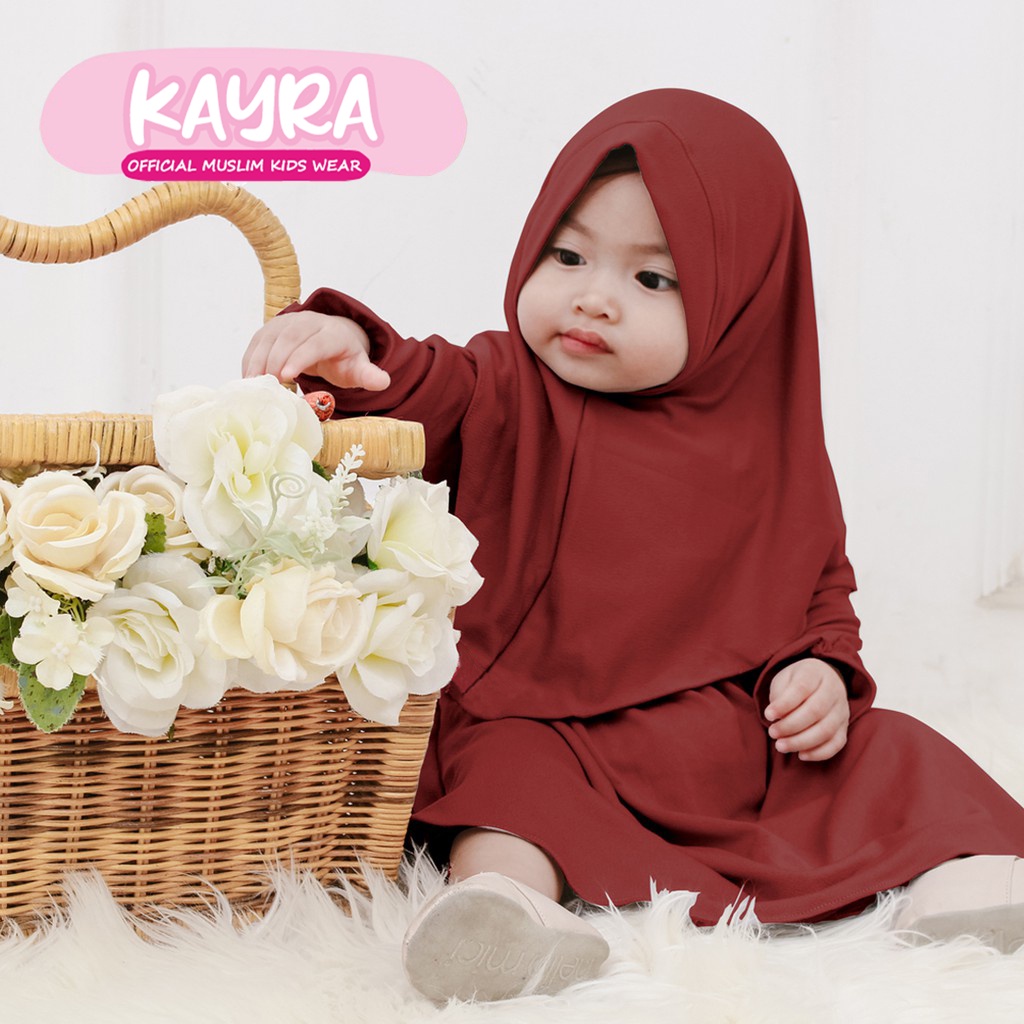 Gamis Bayi Perempuan newborn 0-6 bulan 6-12 bulan 12-18 bulan Baju Muslim Bayi