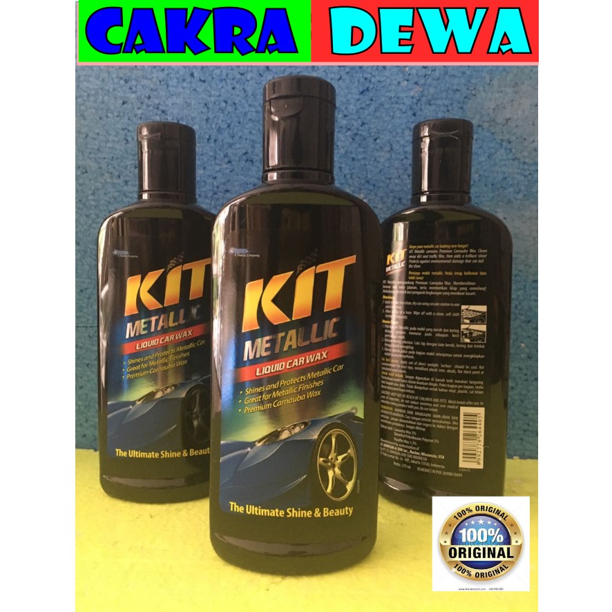 KIT Metalic Liquid Wax Cairan pembersih body mobil khusu warna metalik