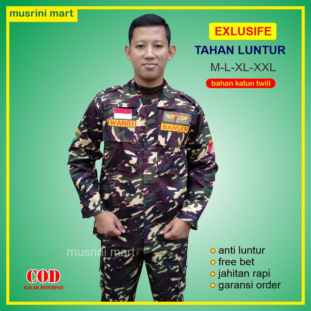 Seragam Banser Pdl Nasional Baju Banser High Quality Exlusife Dijamin Tahan Luntur Jahitan Rapi Free