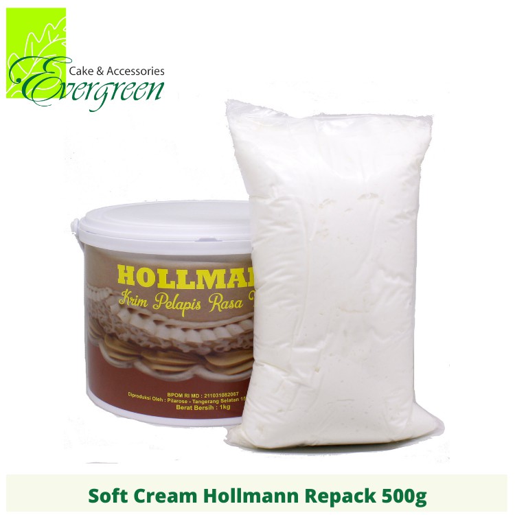 

Buttercream/Krim Pelapis Rasa Vanilla Hollmann Repack 500g