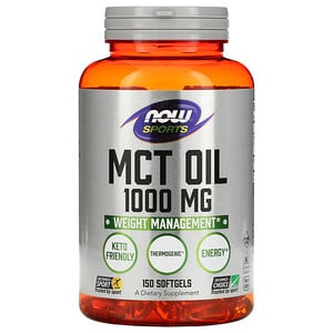 Now Sport MCT Oil 1000 mg 150 Softgels Medium Chain Triglycerides USA