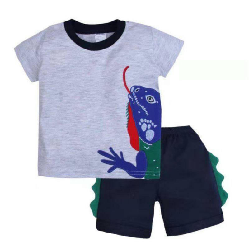 BAJU BAYI SETELAN BAYI LAKI LAKI LIZARD IMPORT