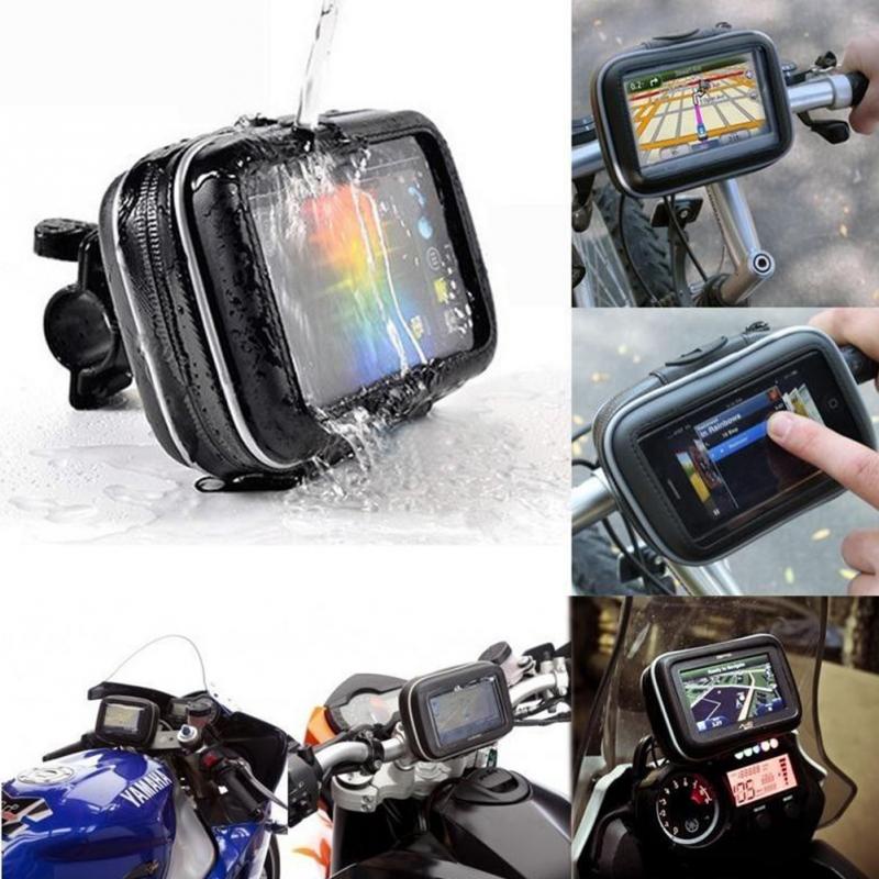 holder Motor Bersepeda Anti Air Universal Bike Mount with Waterproof Case for Smartphone 5.5-6 Inch