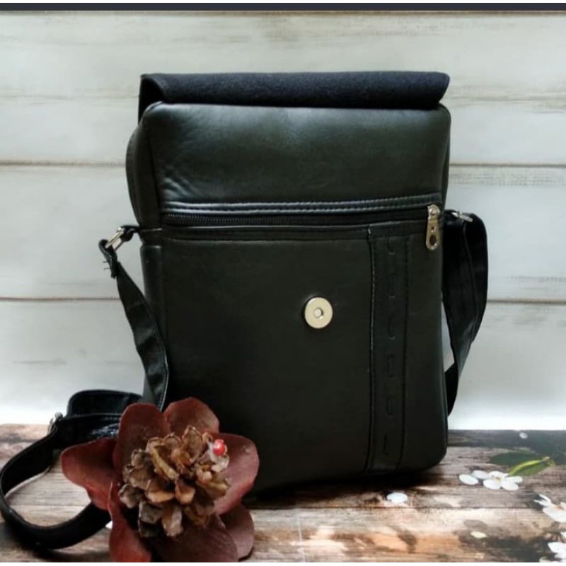 Tas Selempang Pria Kulit Domba Asli Sukaregang Garut