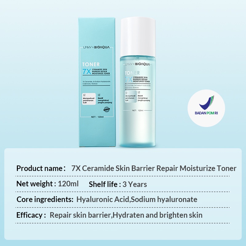 Bioaqua 7X Ceramide Skin Barrier Repair Moisturize Toner 120ml