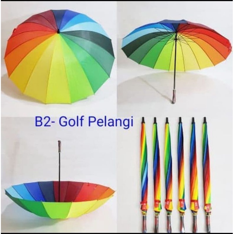 Payung Golf Pelangi / Payung Golf Silver Nagoya
