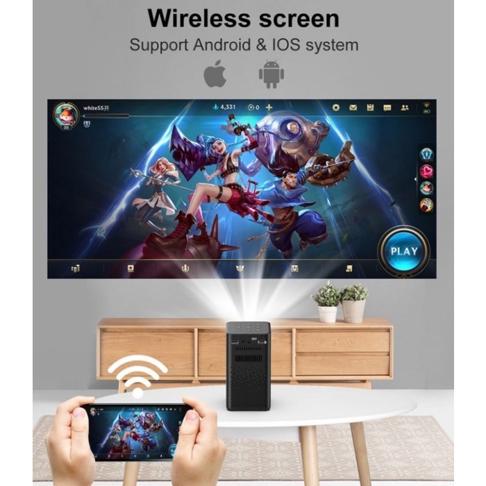 DLP P10 MINI SMART PROJECTOR ANDROID WIFI 6.0 OCTACORE 2GB/16GB 200INC