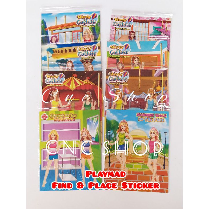 Stiker Tempel Baju Karakter Anak Cewe / Playmad Find n Place Mainan Edukatif Anak Murah