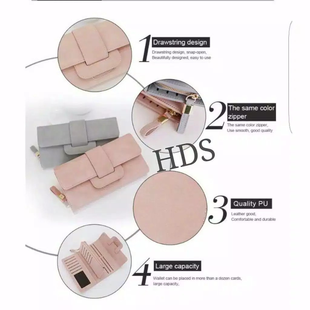 DOMPET WANITA MURAH MAHIKA SERIES ORI MY QEENA BY KIRANA STUFF TERMURA SIMPLE KEKINIAN BEST SELLER!!-D. Bella Big pink