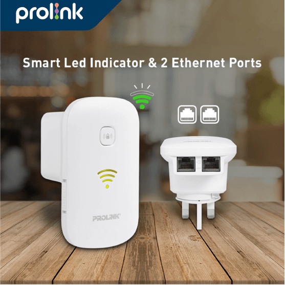 PROLINK  PEN1201 WiFi Repeater AP Router 3 in 1 Penguat Sinyal Extender