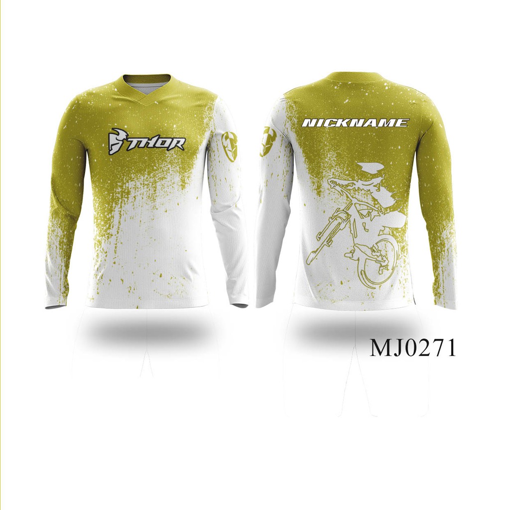 Download Kaos Jersey Sepeda Template Jersey Mj48 Sepeda Putih Kuning Fullprint Lengan Panjang Shopee Indonesia PSD Mockup Templates