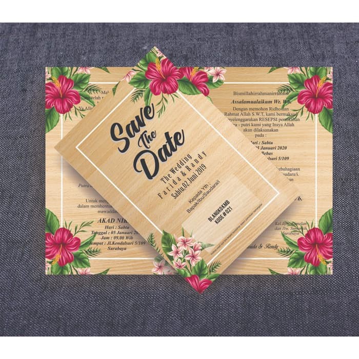Undangan Pernikahan Unik Pakai Denah Qr Code Uk. 13x18,5cm Blanko KMB 21