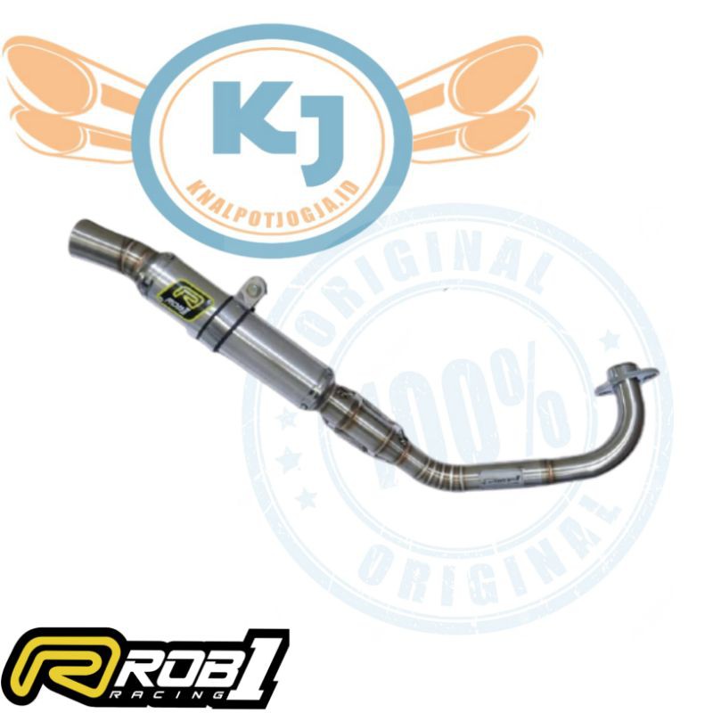 Knalpot Rob1 Rcb Original Mio Nouvo Mio Smile Mio Sporty Drag Bike DB19  200 250cc Stainless origina
